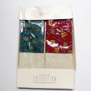NEW Vintage Art Box Cotton Collection Handkerchiefs